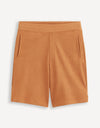 Celio* Textured Regular Fit Brown Shorts