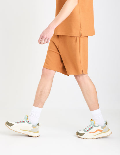 Brown Regular Fit Shorts