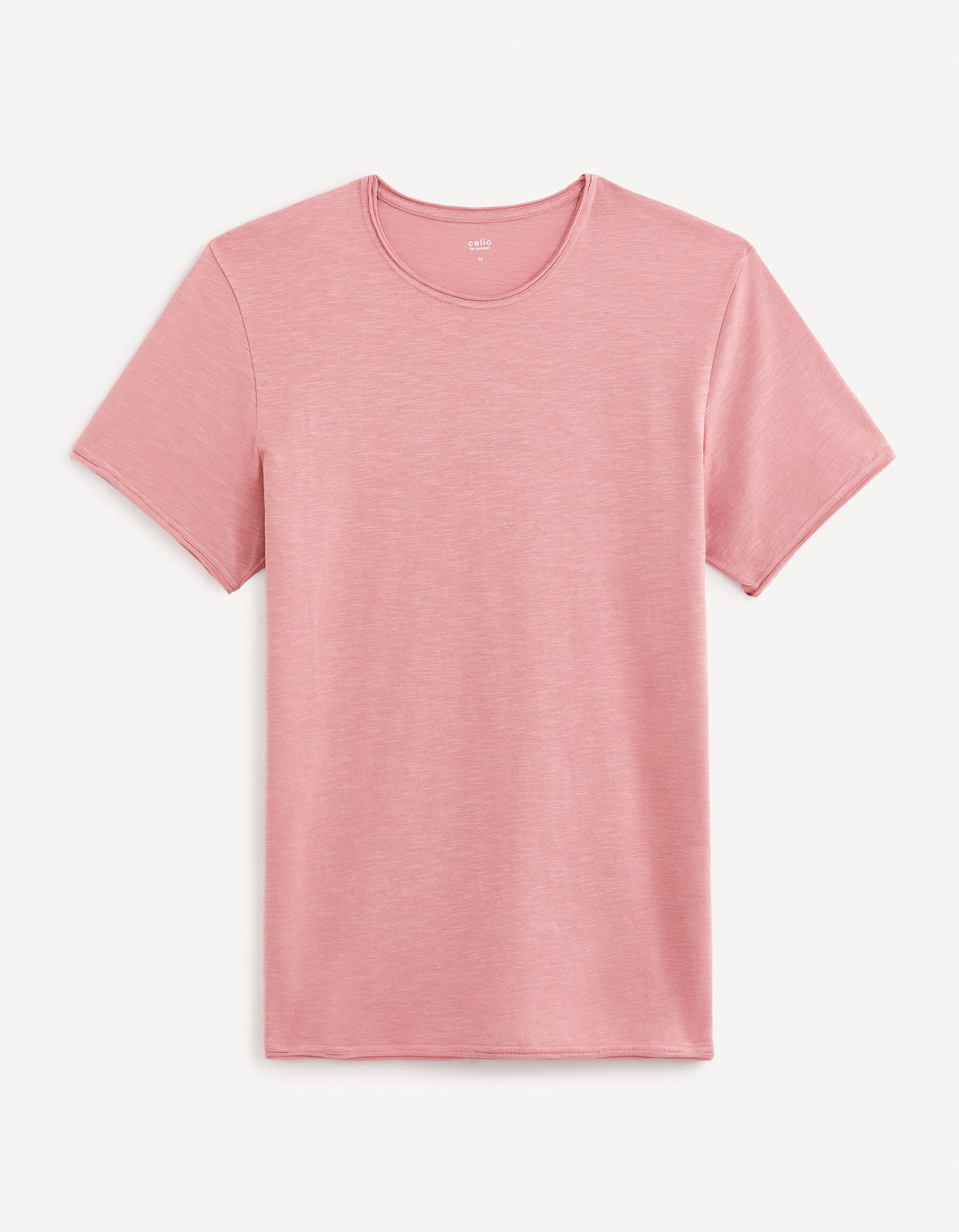 Pink Solid Cotton T-shirt