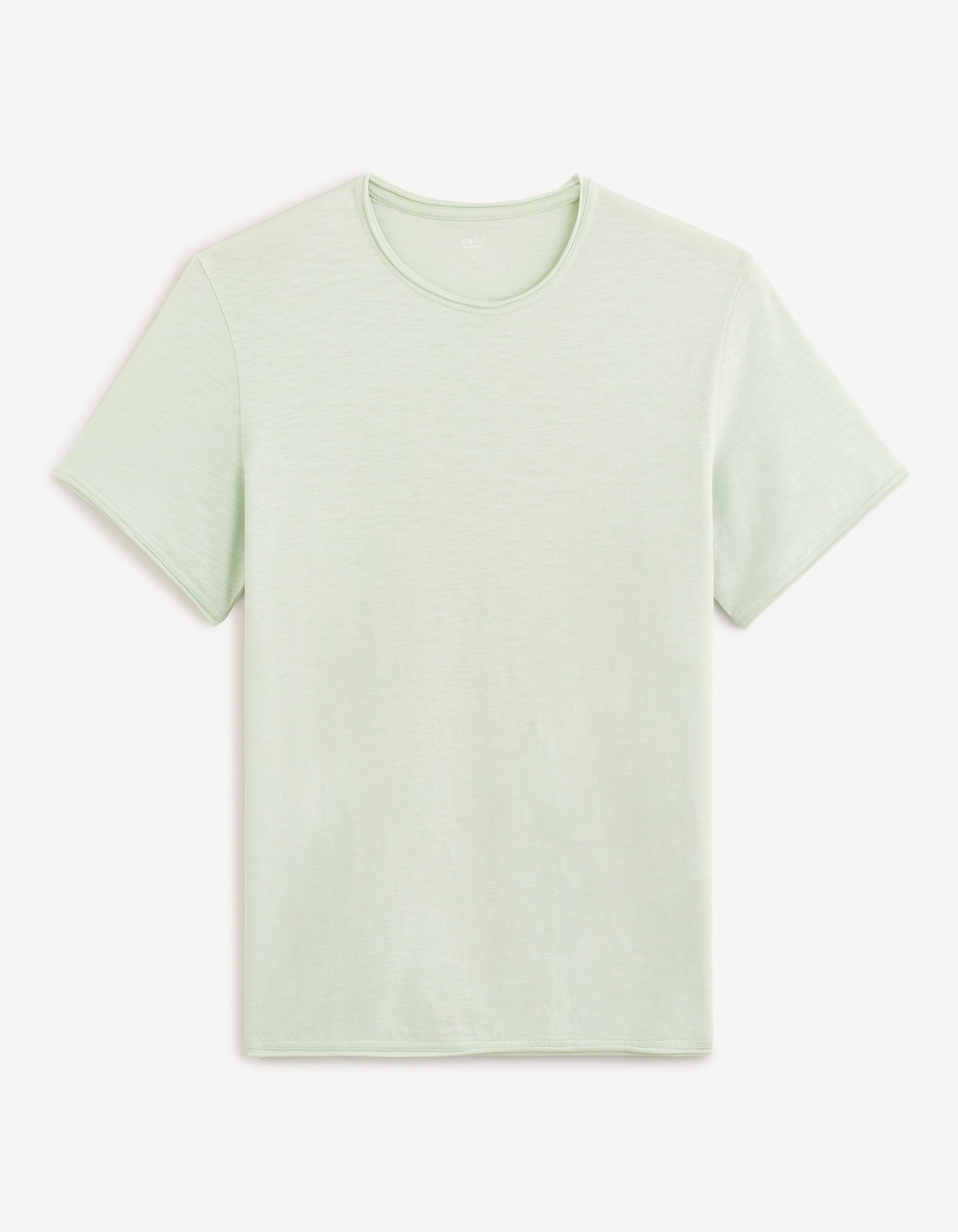 Green Solid Cotton T-shirt