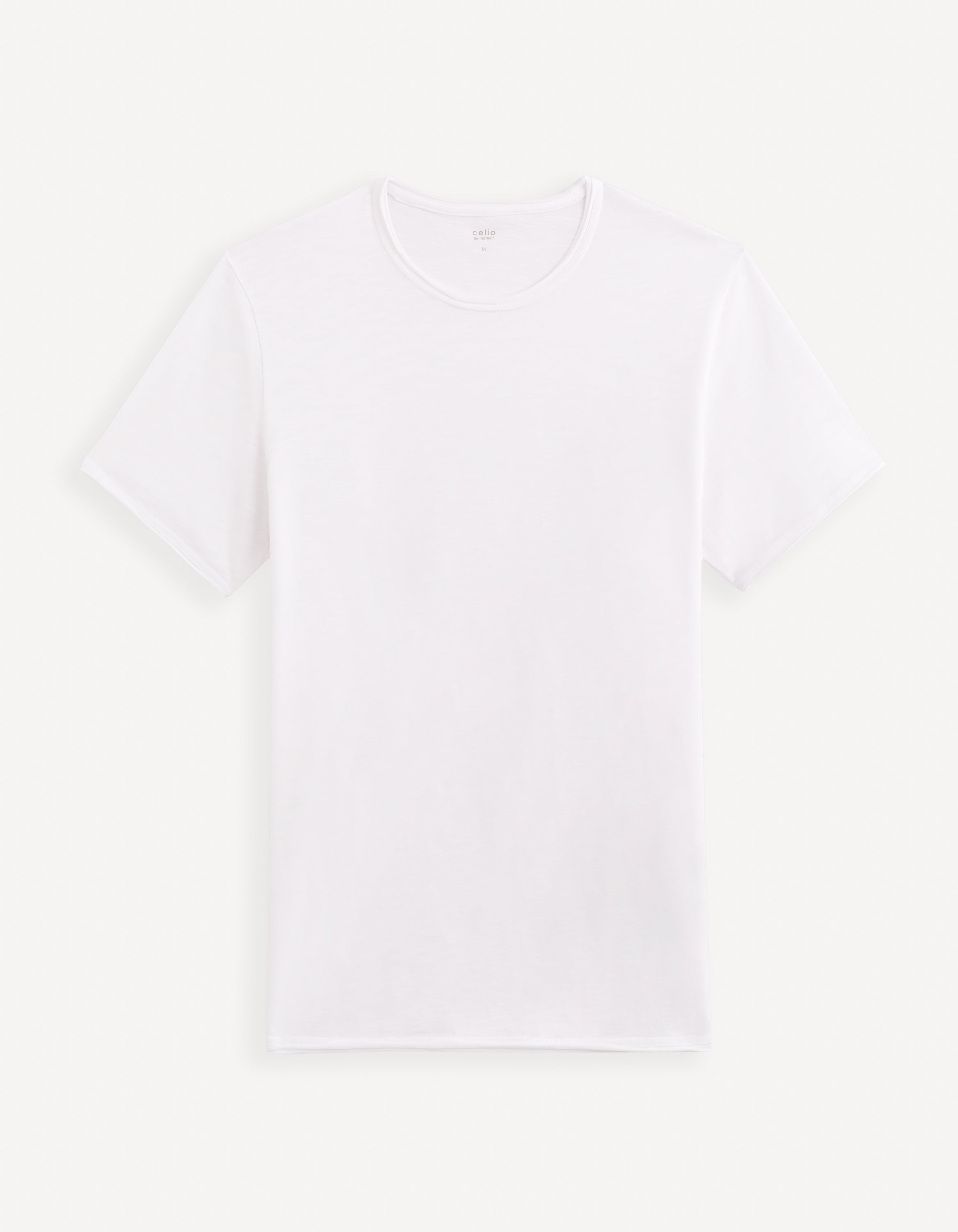 White Solid Cotton T-shirt