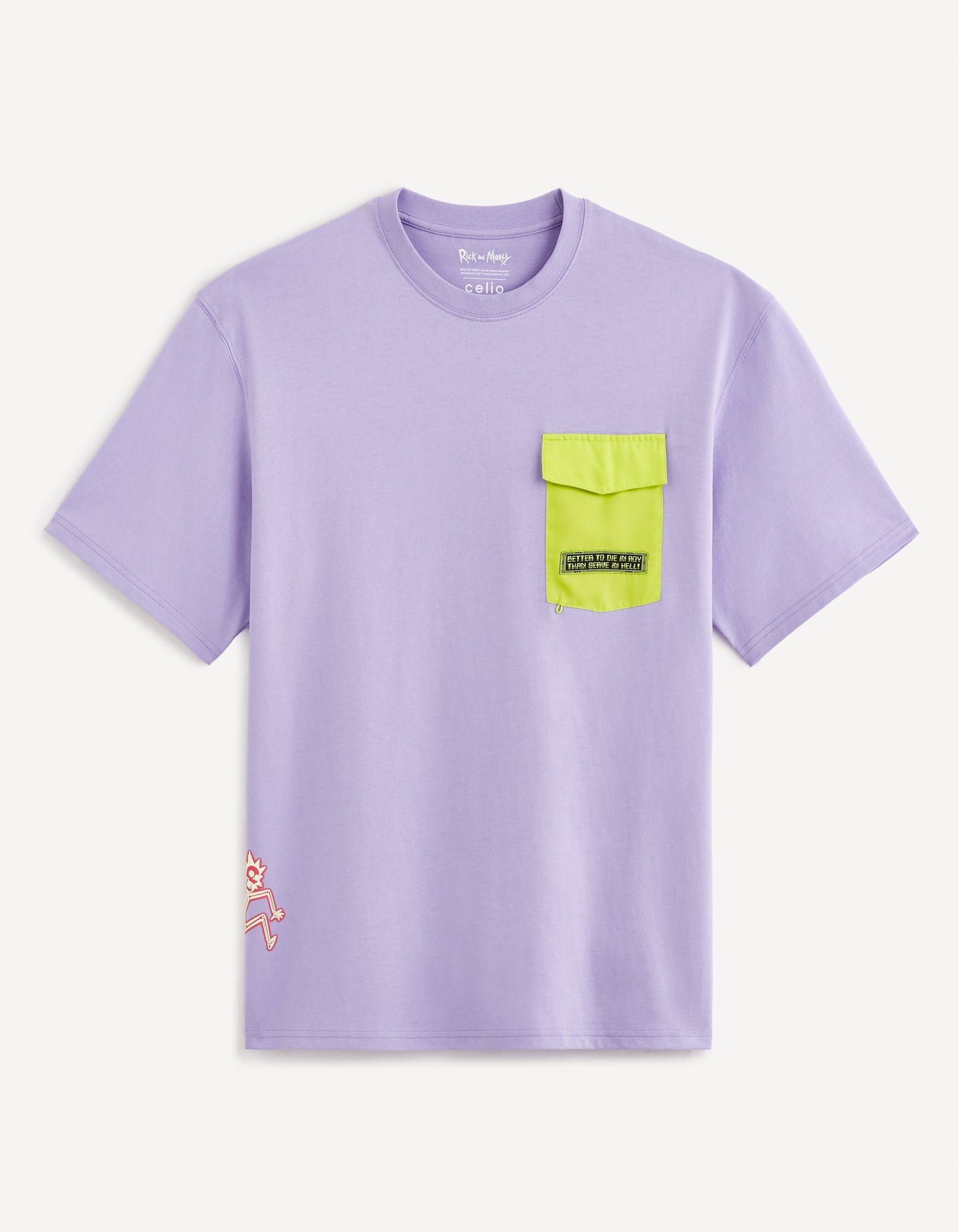 Rick & Morty - Purple Printed Cotton T-Shirt