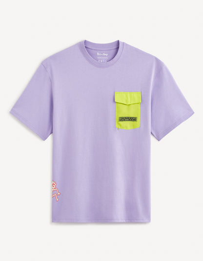 Rick & Morty - Purple Printed Cotton T-Shirt