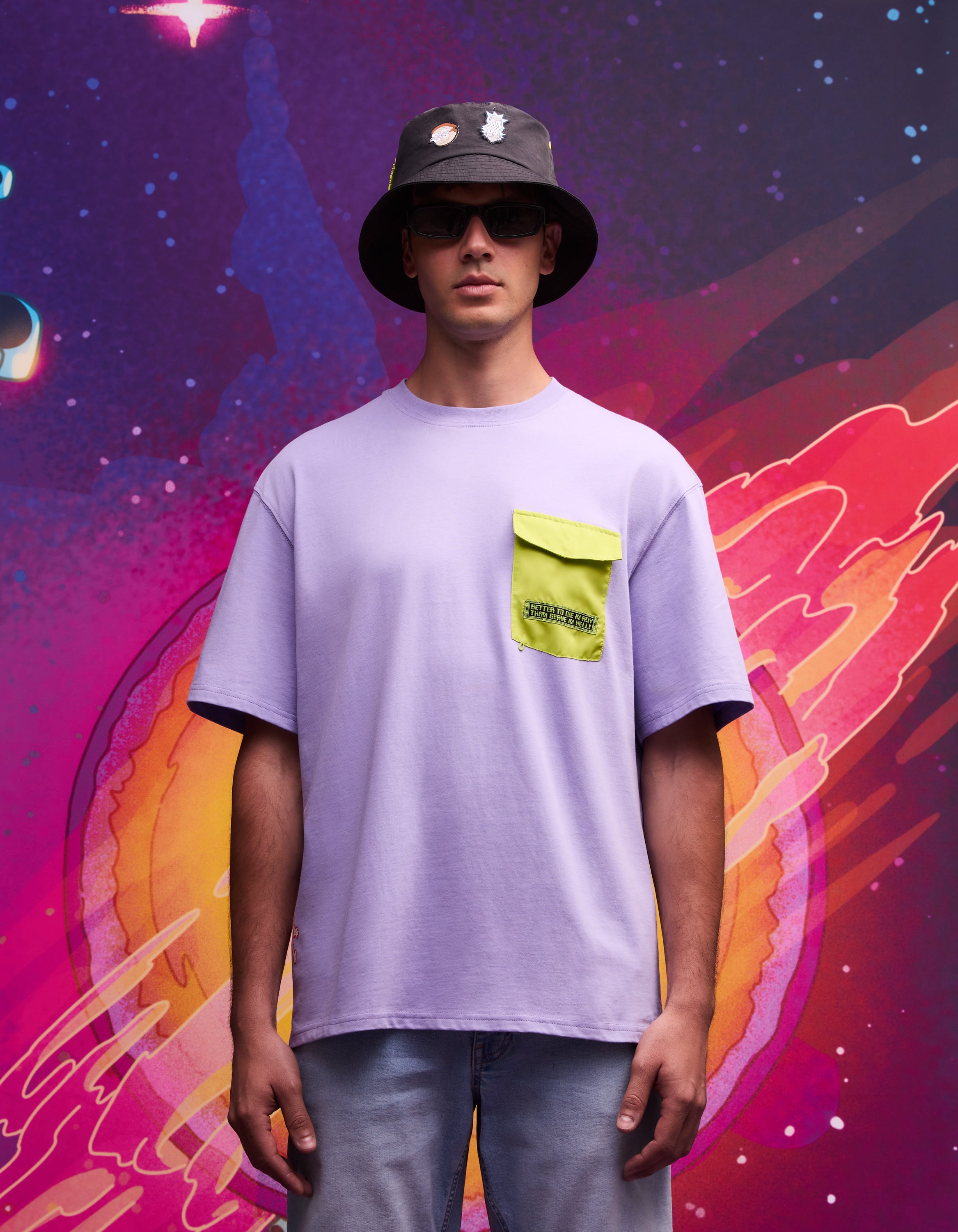 Rick & Morty - Purple Printed Cotton T-Shirt