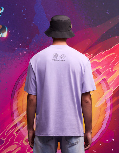 Rick & Morty - Purple Printed Cotton T-Shirt