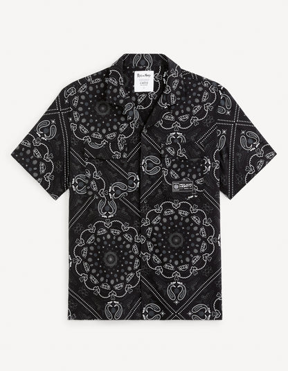 Rick & Morty - Black Printed Cotton Shirt