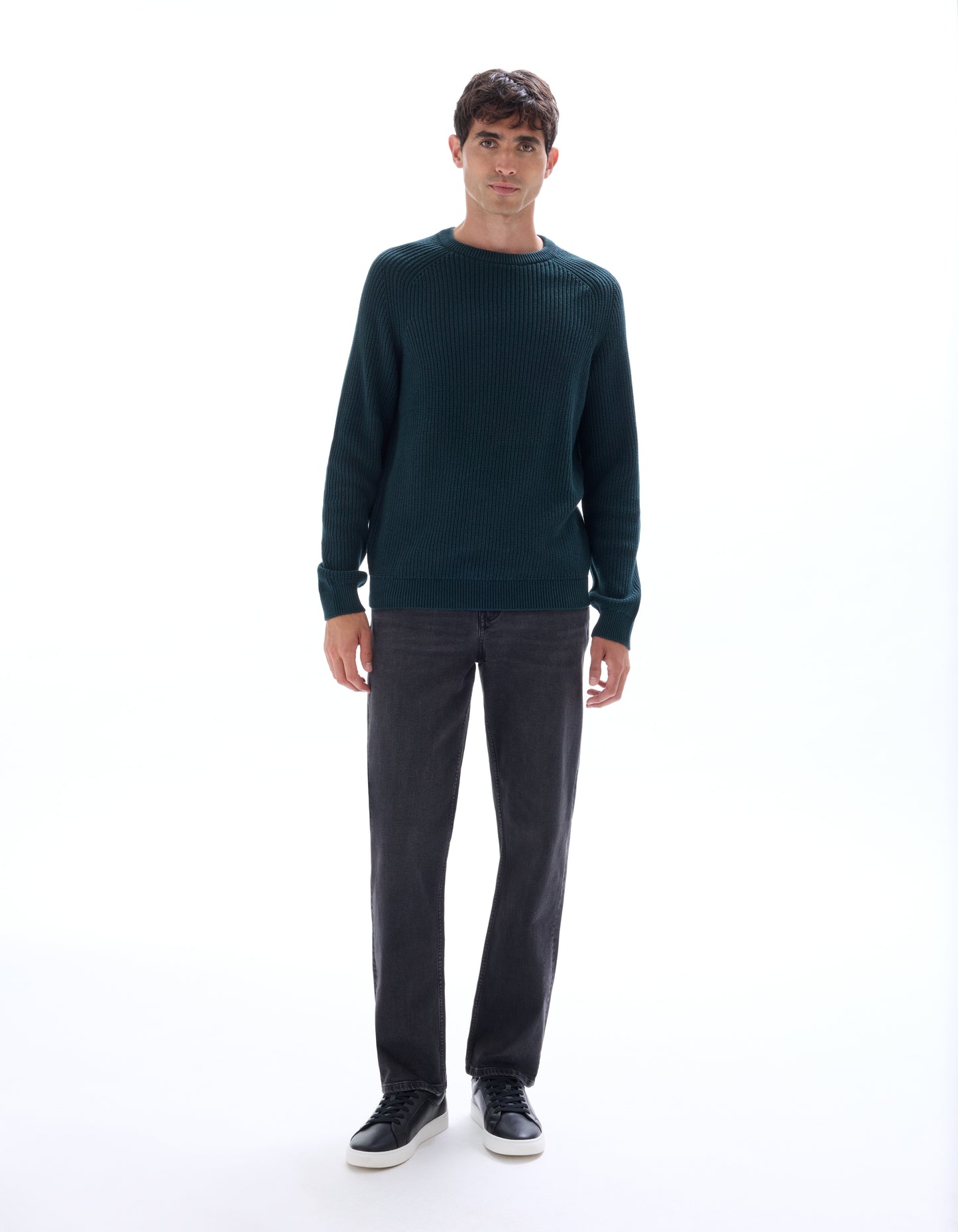 Celio* Cotton Black Solid Men Straight Fit Jeans