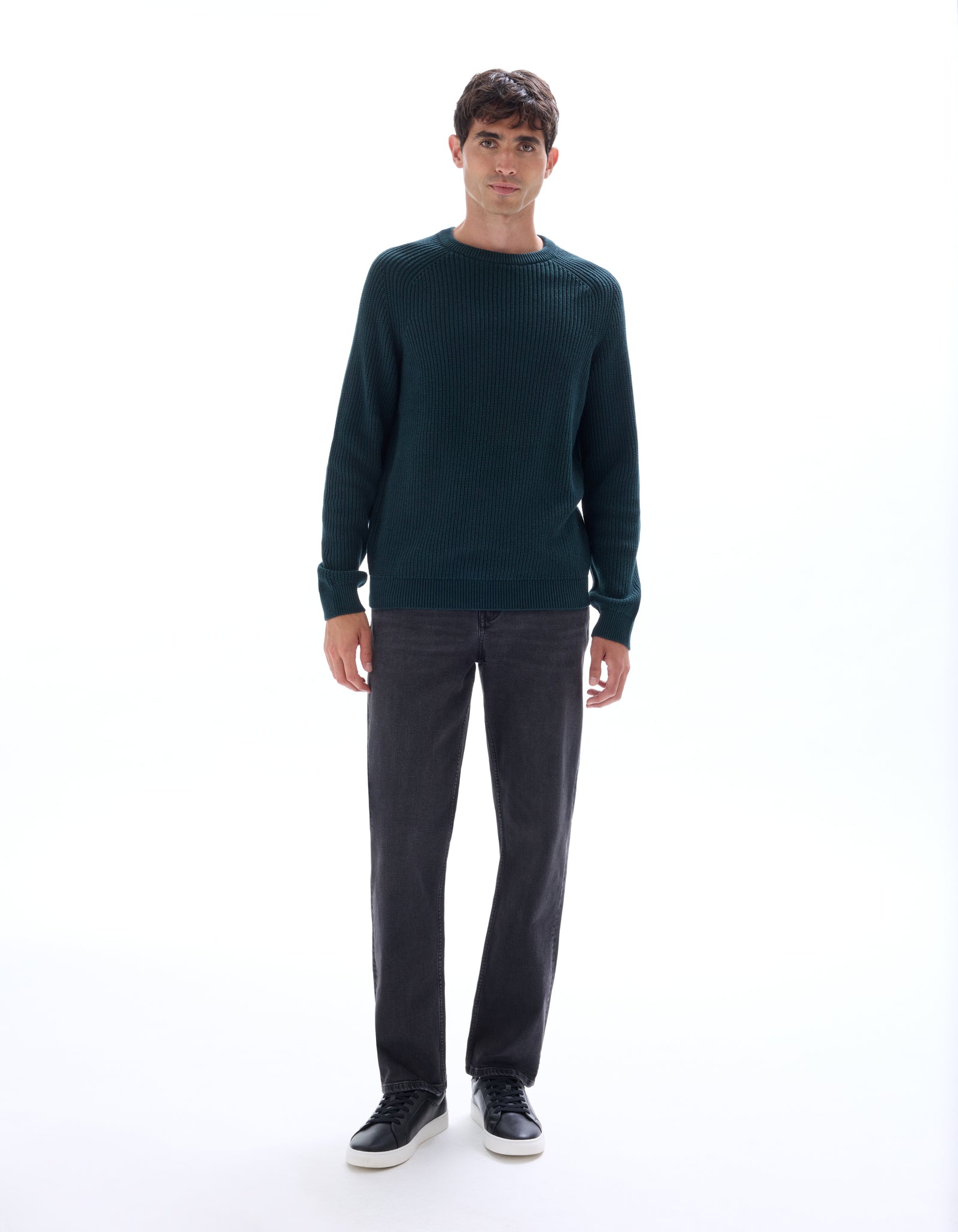 Celio* Straight Stretch Cotton Jean-Black