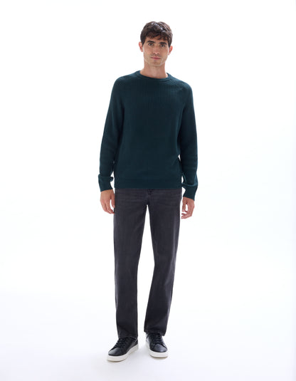 Celio* Cotton Black Solid Men Straight Fit Jeans
