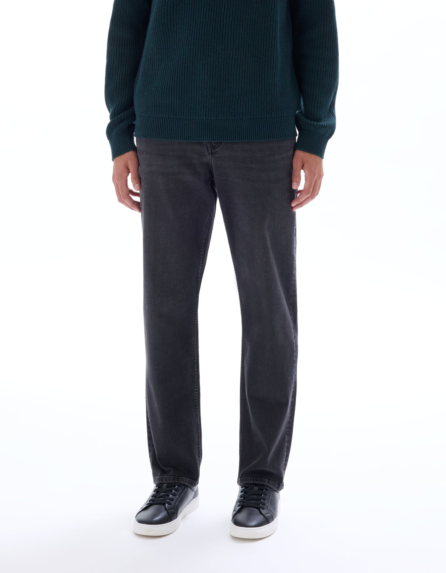 Celio* Cotton Black Solid Men Straight Fit Jeans