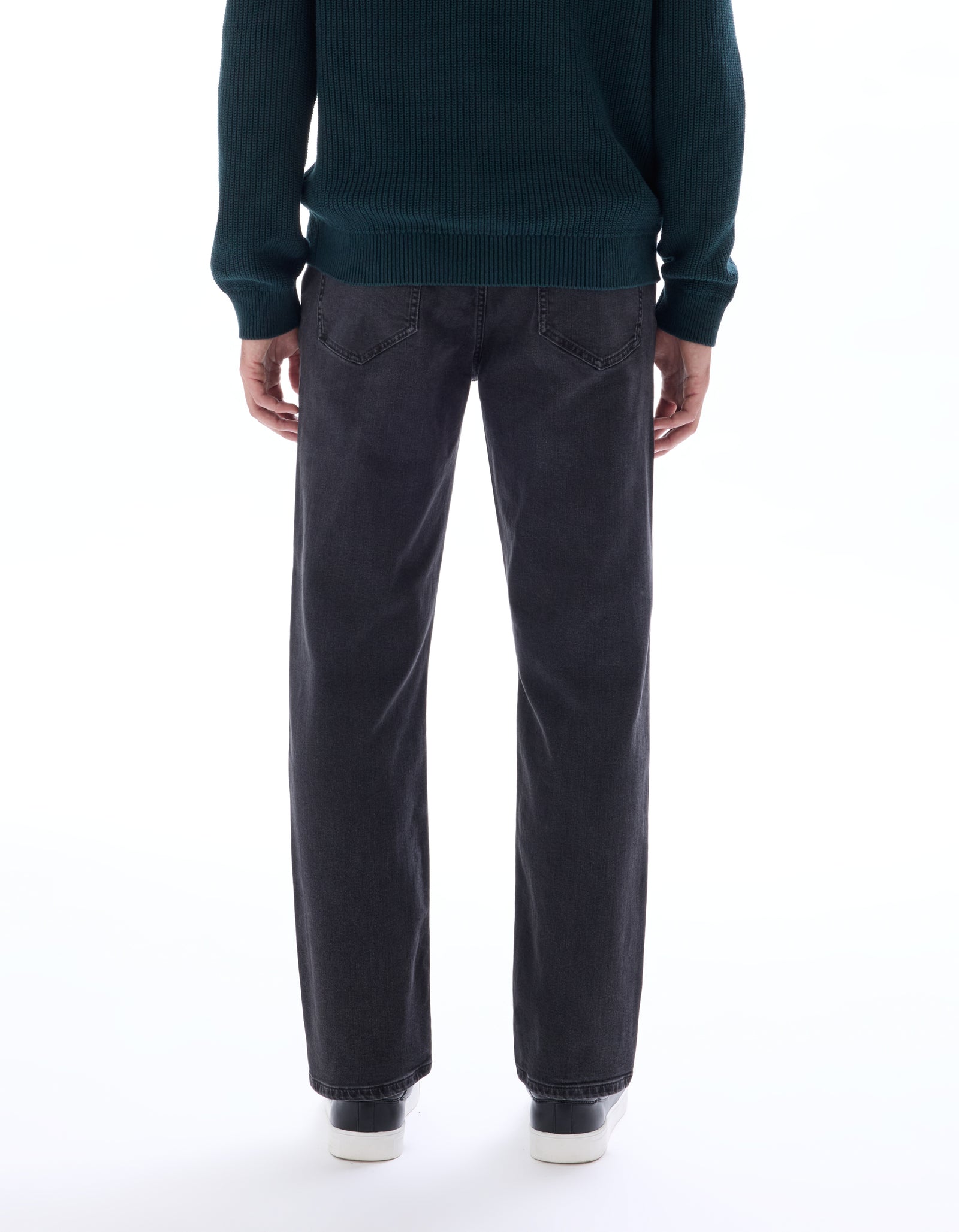 Celio* Straight Stretch Cotton Jean-Black