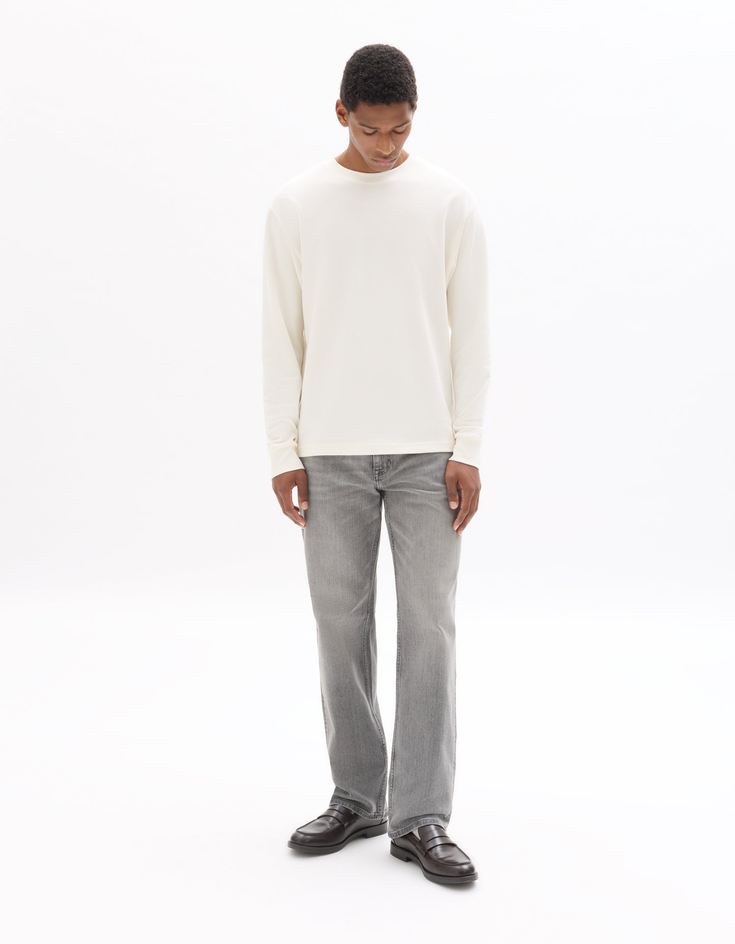 Celio Solid Straight Fit Cotton Grey Jeans
