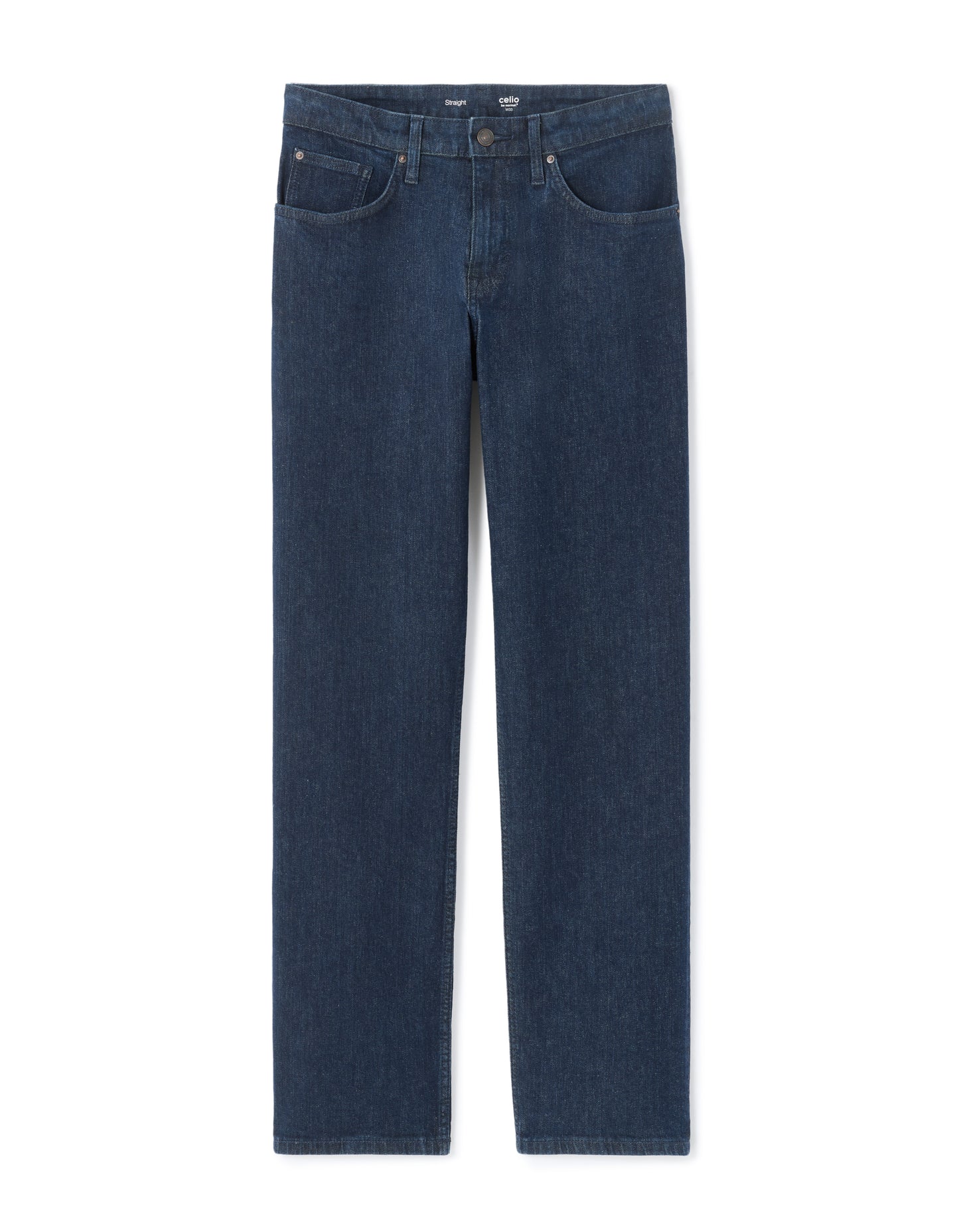 Celio Solid Straight Fit Cotton Blue Jeans