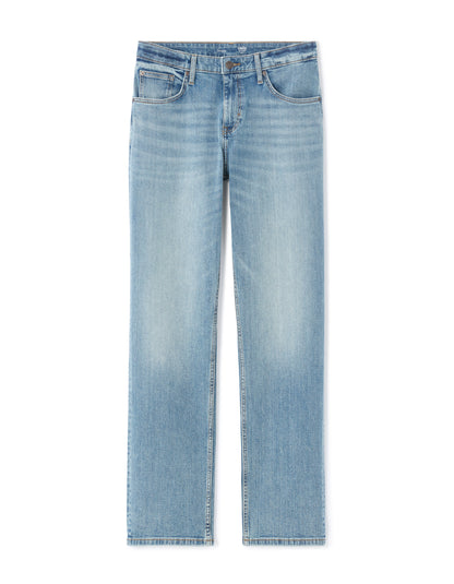 Celio Solid Straight Fit Cotton Blue Jeans
