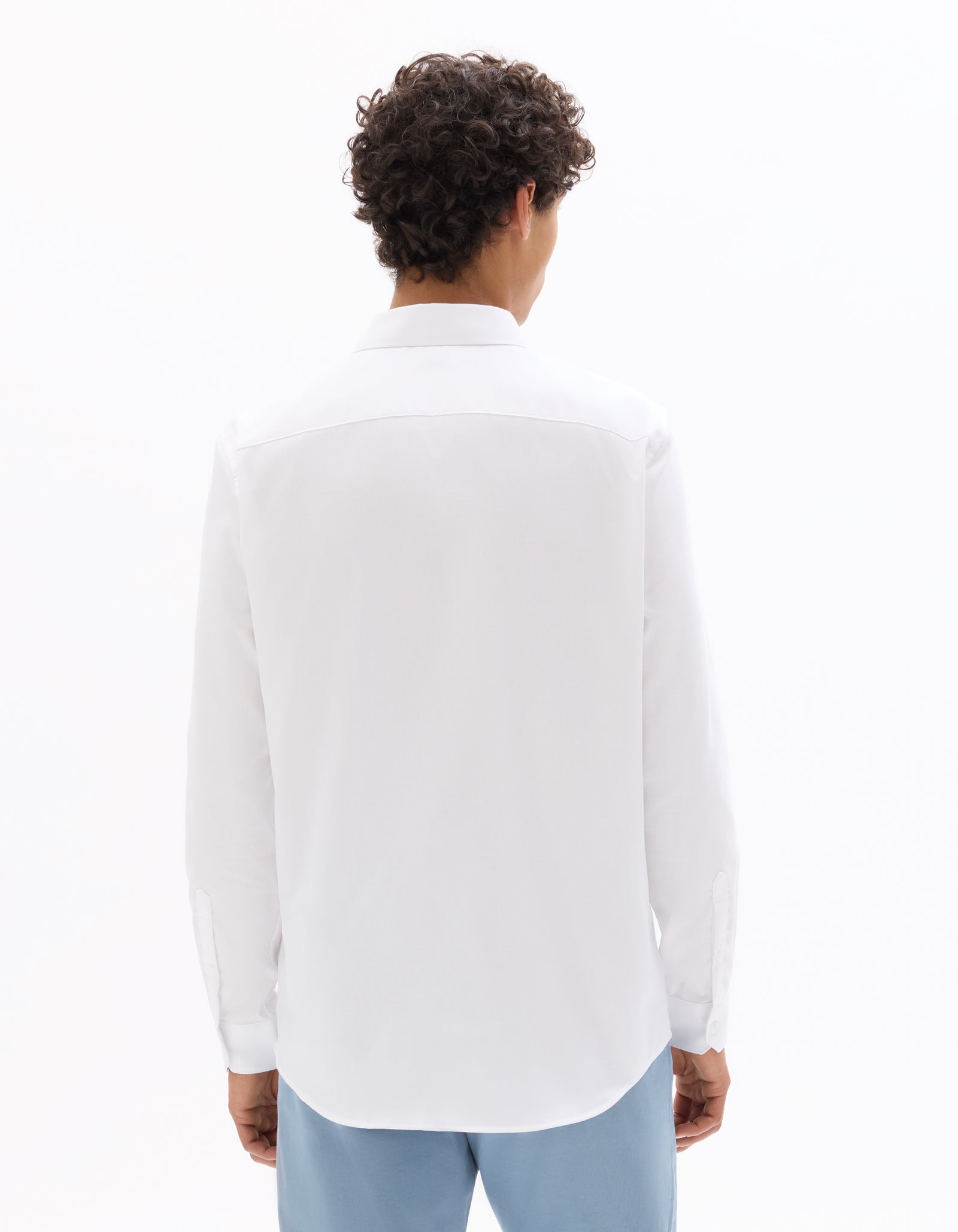 Celio* Solid Regular Fit Cotton White Shirt