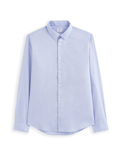 Celio* Solid Regular Fit Cotton Blue Shirt