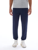 Celio Solid Regular Fit Cotton Navy Trousers
