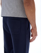 Celio Solid Regular Fit Cotton Navy Trousers