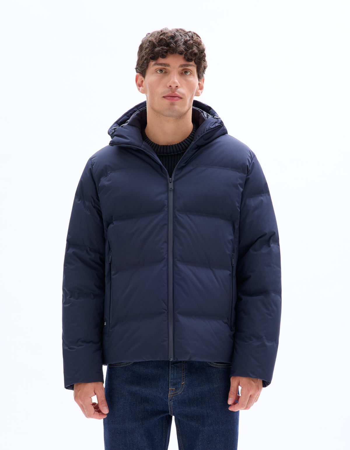 Regular Fit 100% Polyester Solid Hooded Jackets