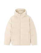 Regular Fit 100% Polyester Solid Hooded Jackets - Beige