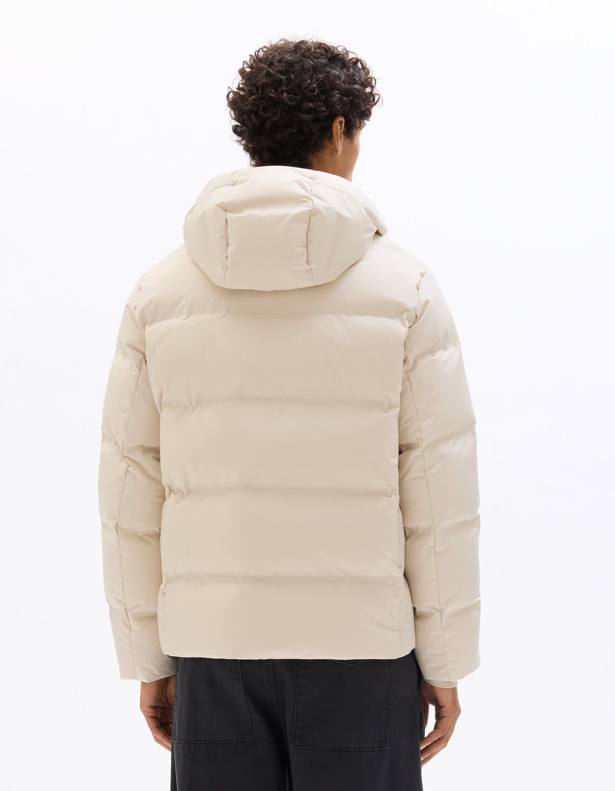 Regular Fit 100% Polyester Solid Hooded Jackets - Beige