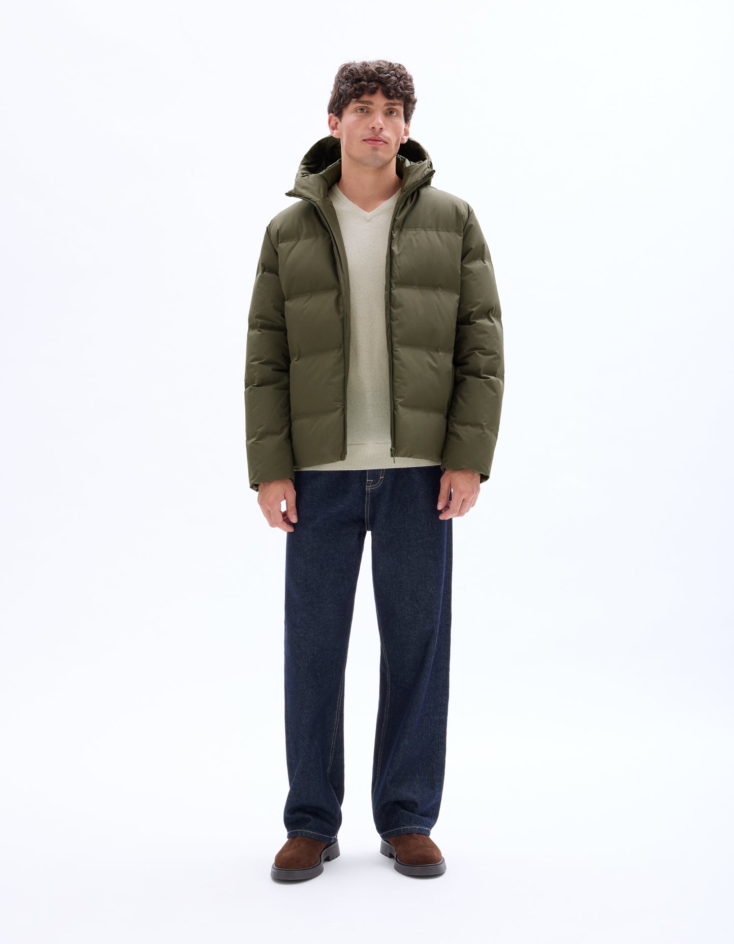 Regular Fit 100% Polyester Solid Hooded Jackets
