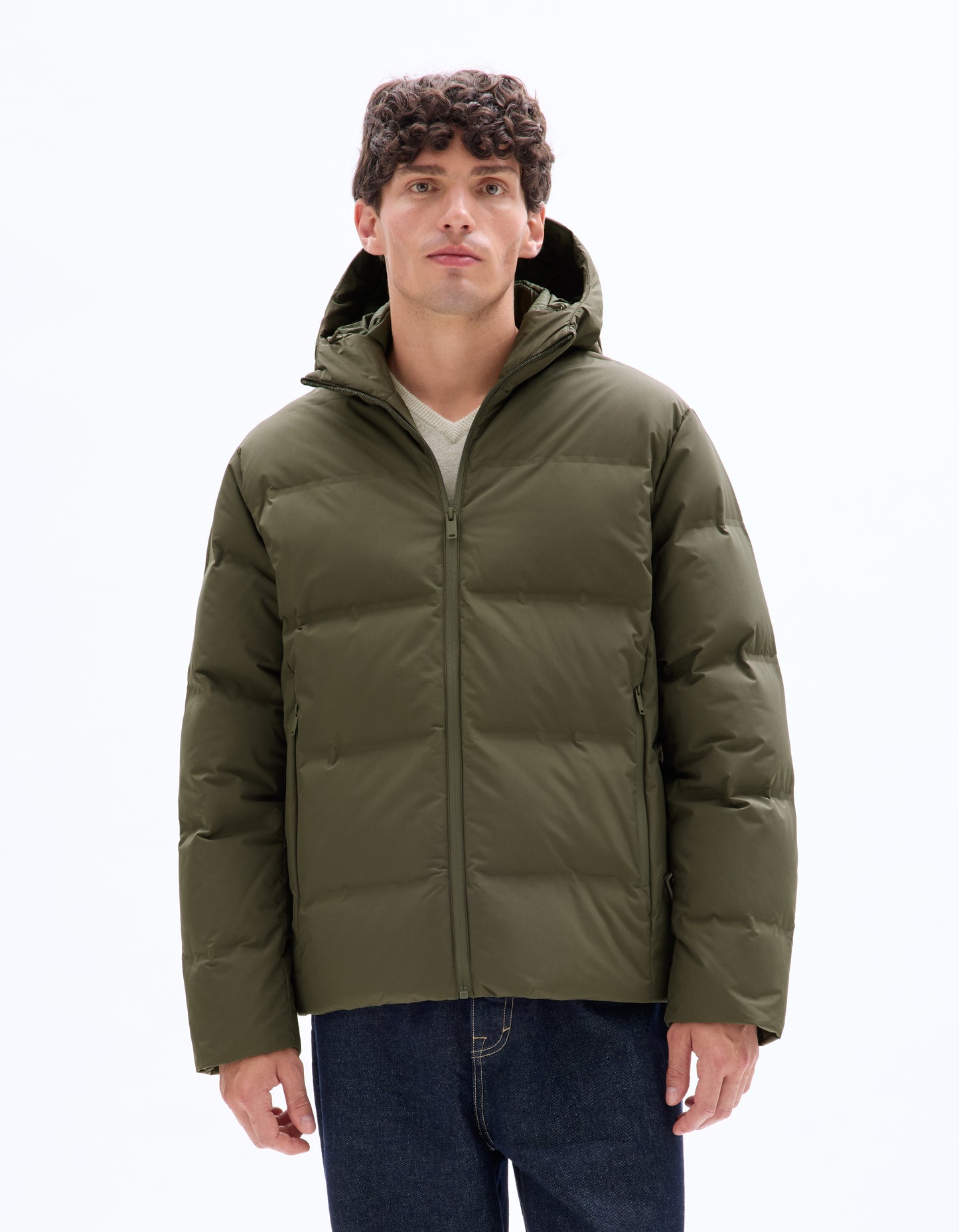 Regular Fit 100% Polyester Solid Hooded Jackets
