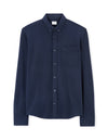 Celio* Solid Navy Blue Cotton Blend Regular Fit Men Shirt