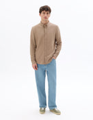 Celio Mens Grey Solid Regular Fit Cotton Shirts