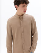 Celio Mens Grey Solid Regular Fit Cotton Shirts