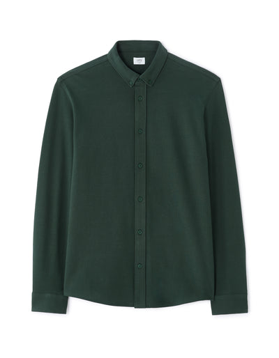 Celio* Cotton Men Solid Green Regular Fit Shirts