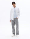 Celio* Solid Regular Fit Cotton-Blend Off White Shirt