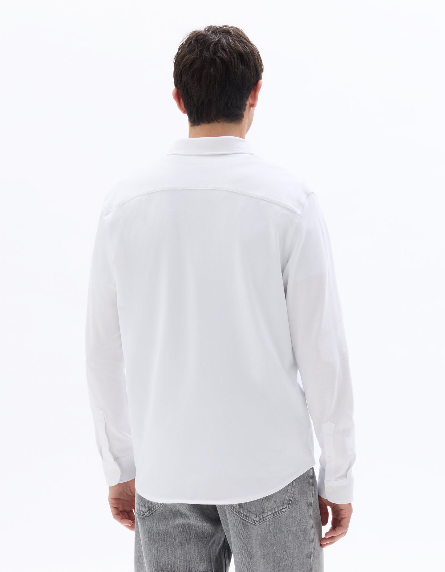 Celio* Solid Regular Fit Cotton-Blend Off White Shirt