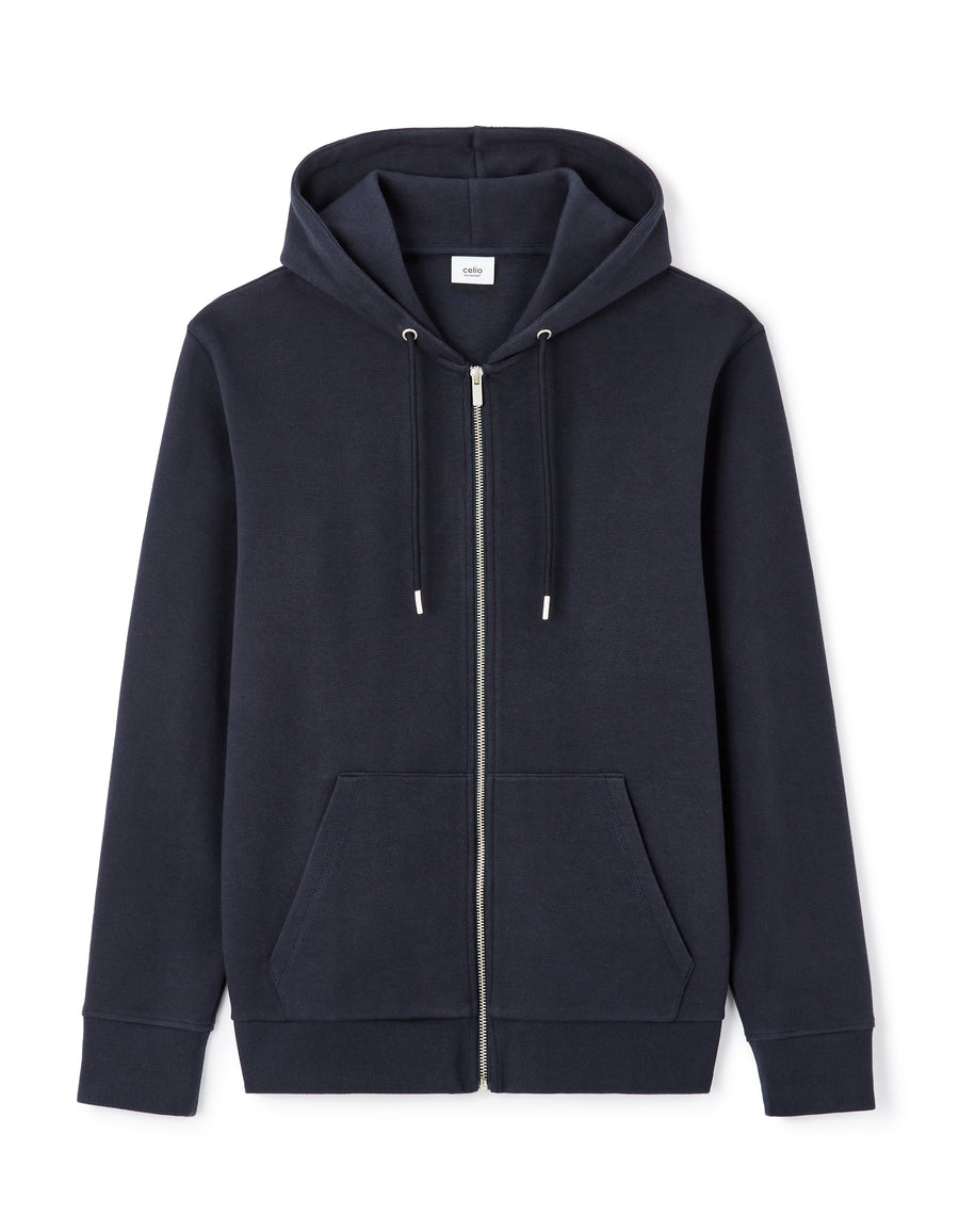 Regular Fit Poly-100% Cotton Solid Hooded Sweaters