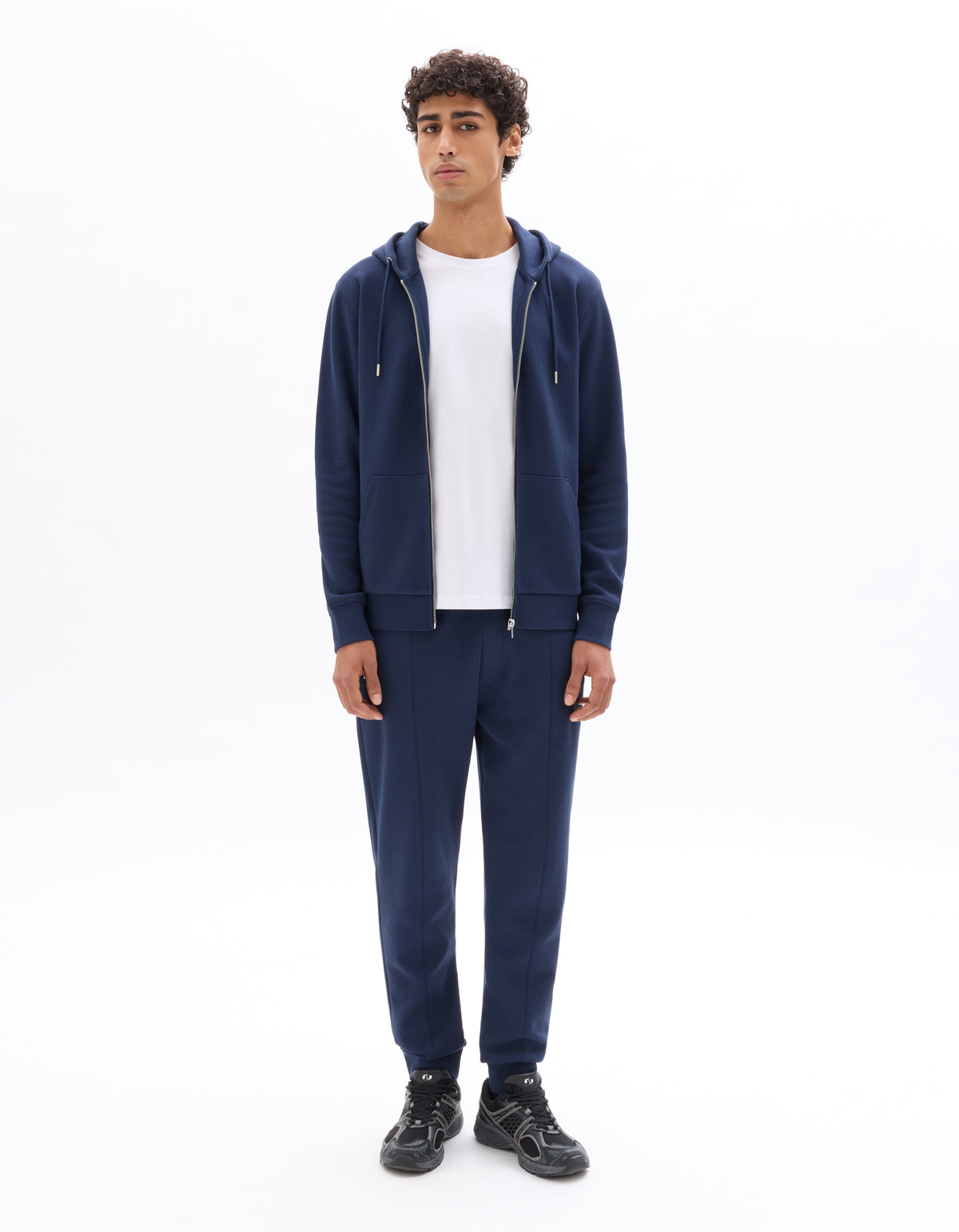 Regular Fit Poly-100% Cotton Solid Hooded Sweaters
