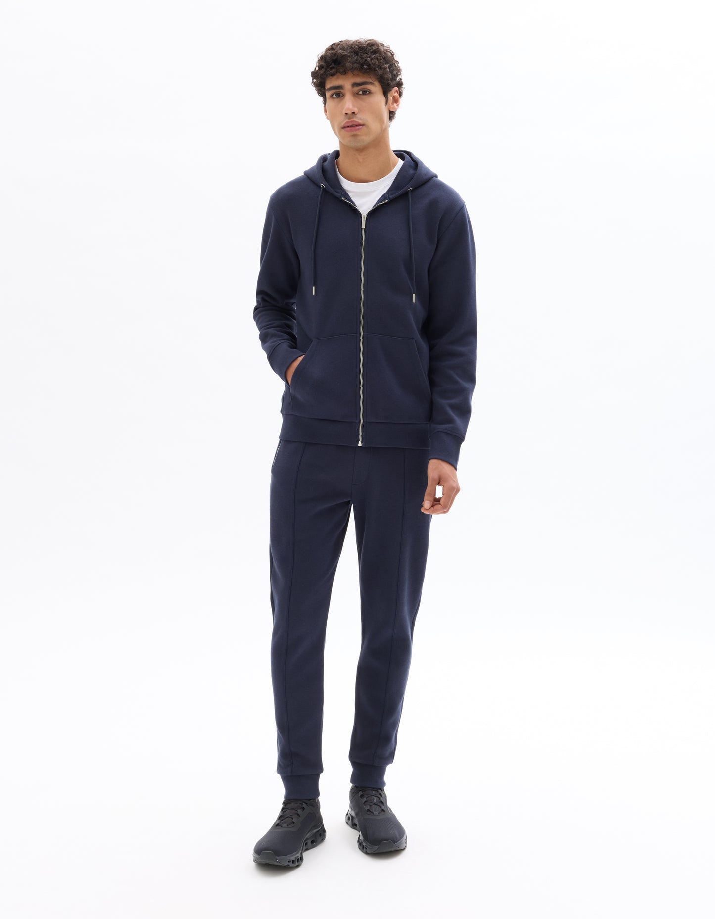 Regular Fit Poly-100% Cotton Solid Hooded Sweaters