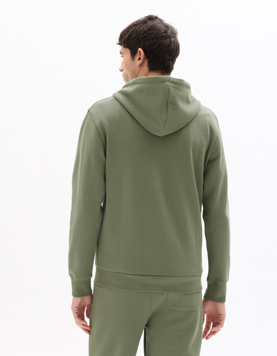 Regular Fit Poly-100% Cotton Solid Hooded Sweaters