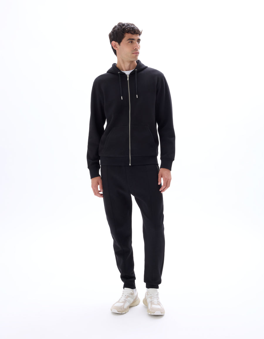 Regular Fit Poly-100% Cotton Solid Hooded Sweaters