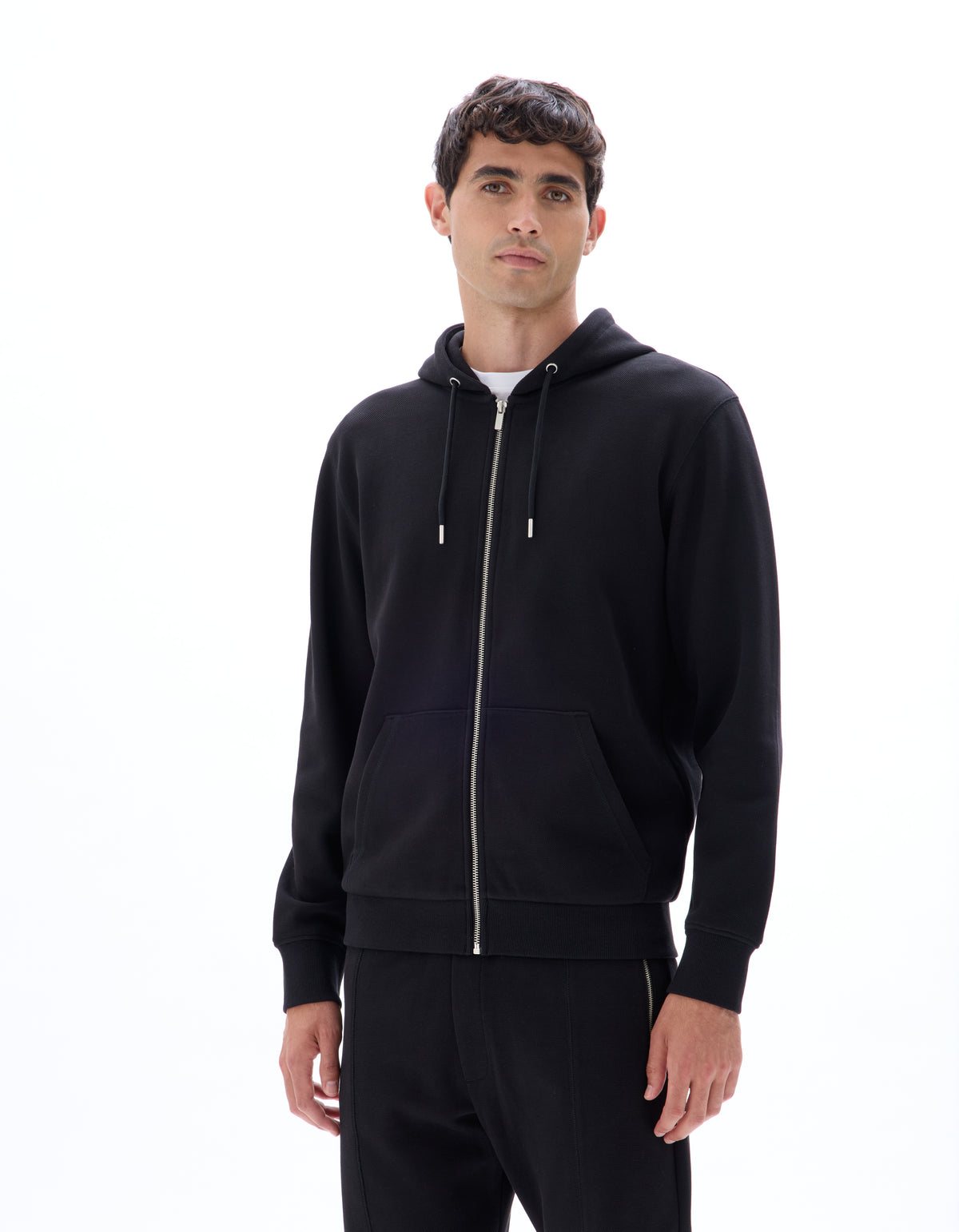 Regular Fit Poly-100% Cotton Solid Hooded Sweaters