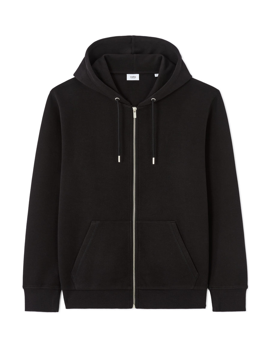 Regular Fit Poly-100% Cotton Solid Hooded Sweaters
