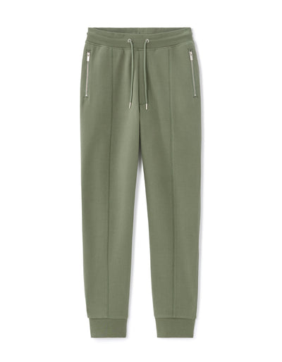 Celio Solid Regular Fit Cotton-Poly-Blend Green Trousers