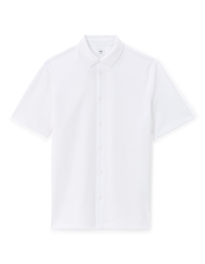 Celio* Poly Regular Fit Cotton Solid Men White Shirt