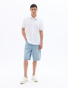 Celio* Poly Regular Fit Cotton Solid Men White Shirt