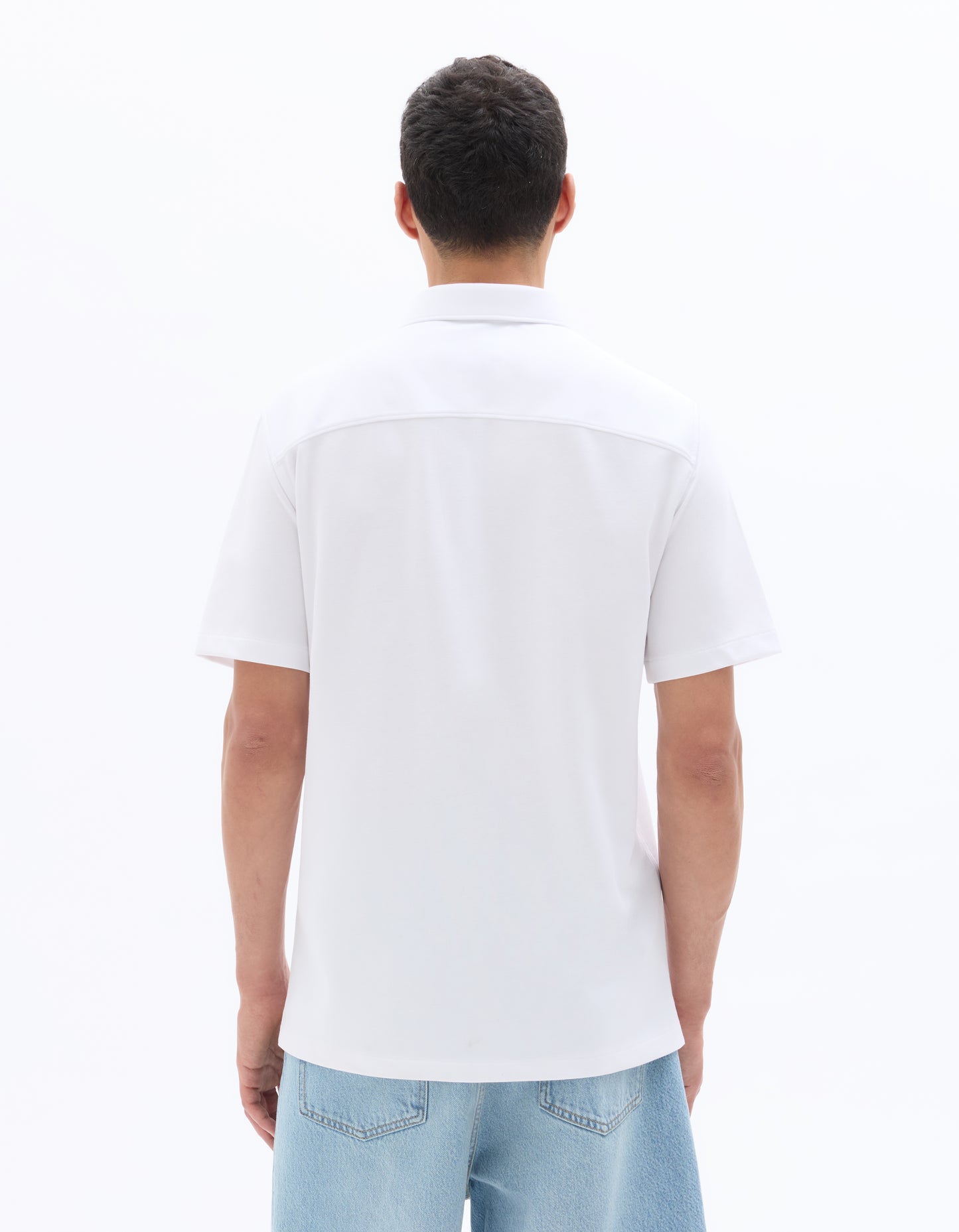 Celio* Poly Regular Fit Cotton Solid Men White Shirt