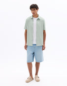 Celio* Men Cotton Solid Regular Fit Poly Green Shirt
