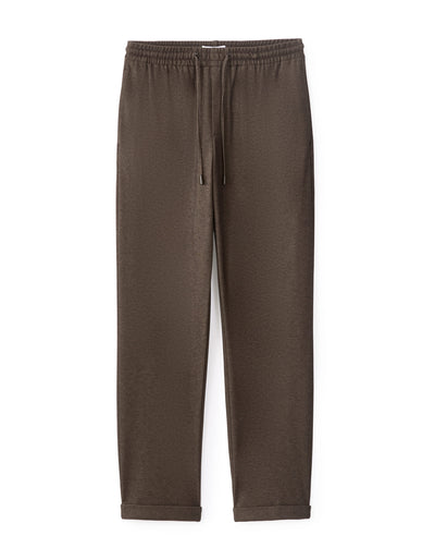 Slim Fit 100% Polyester Casual Trouser - Brown