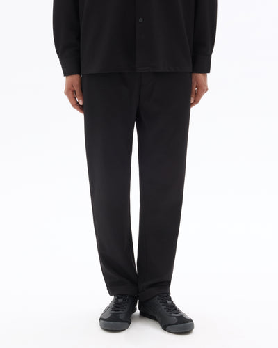 Celio Solid Slim Fit Cotton-Poly-Blend Black Trousers