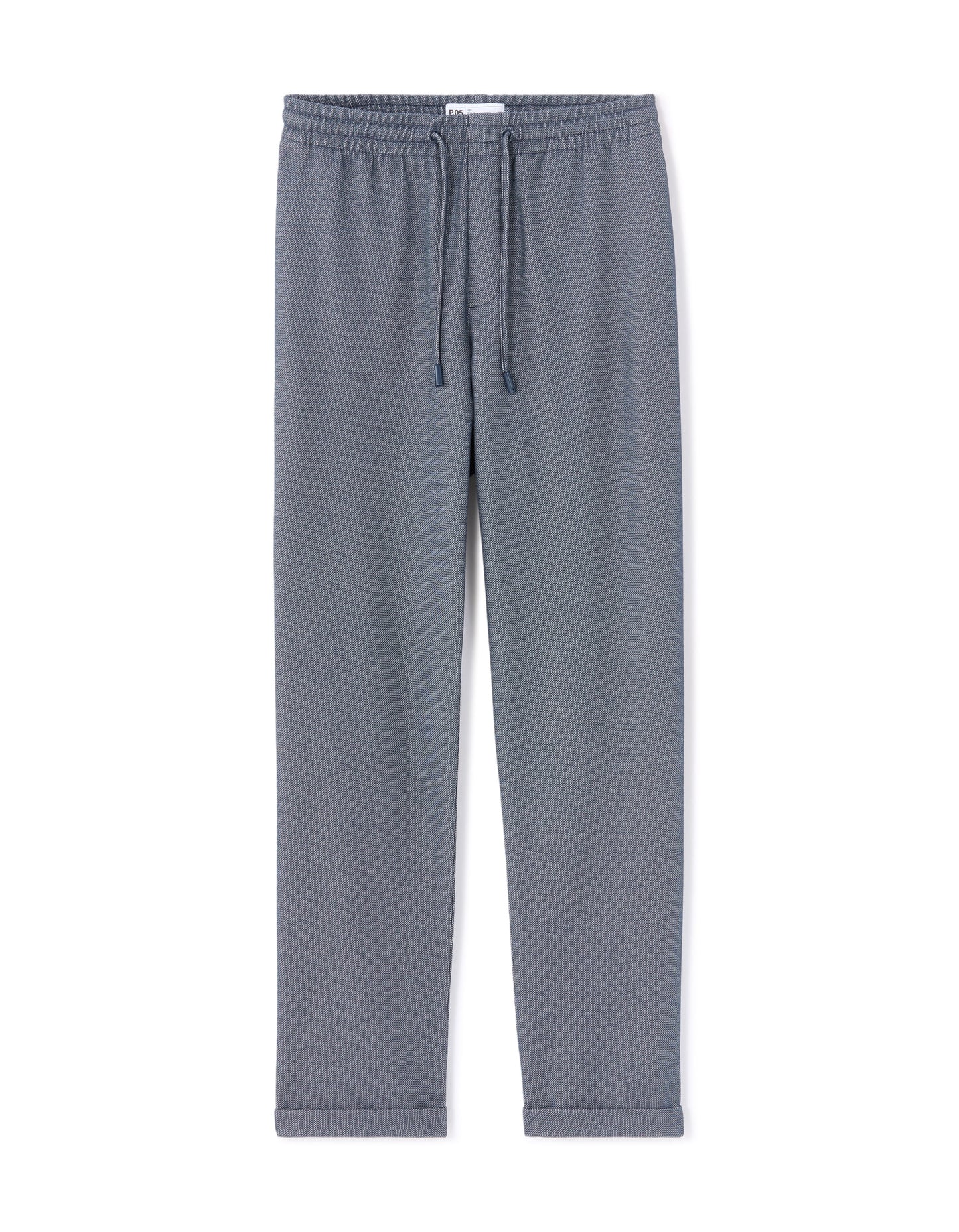 Slim Fit 100% Polyester Casual Trouser - Navy Blue