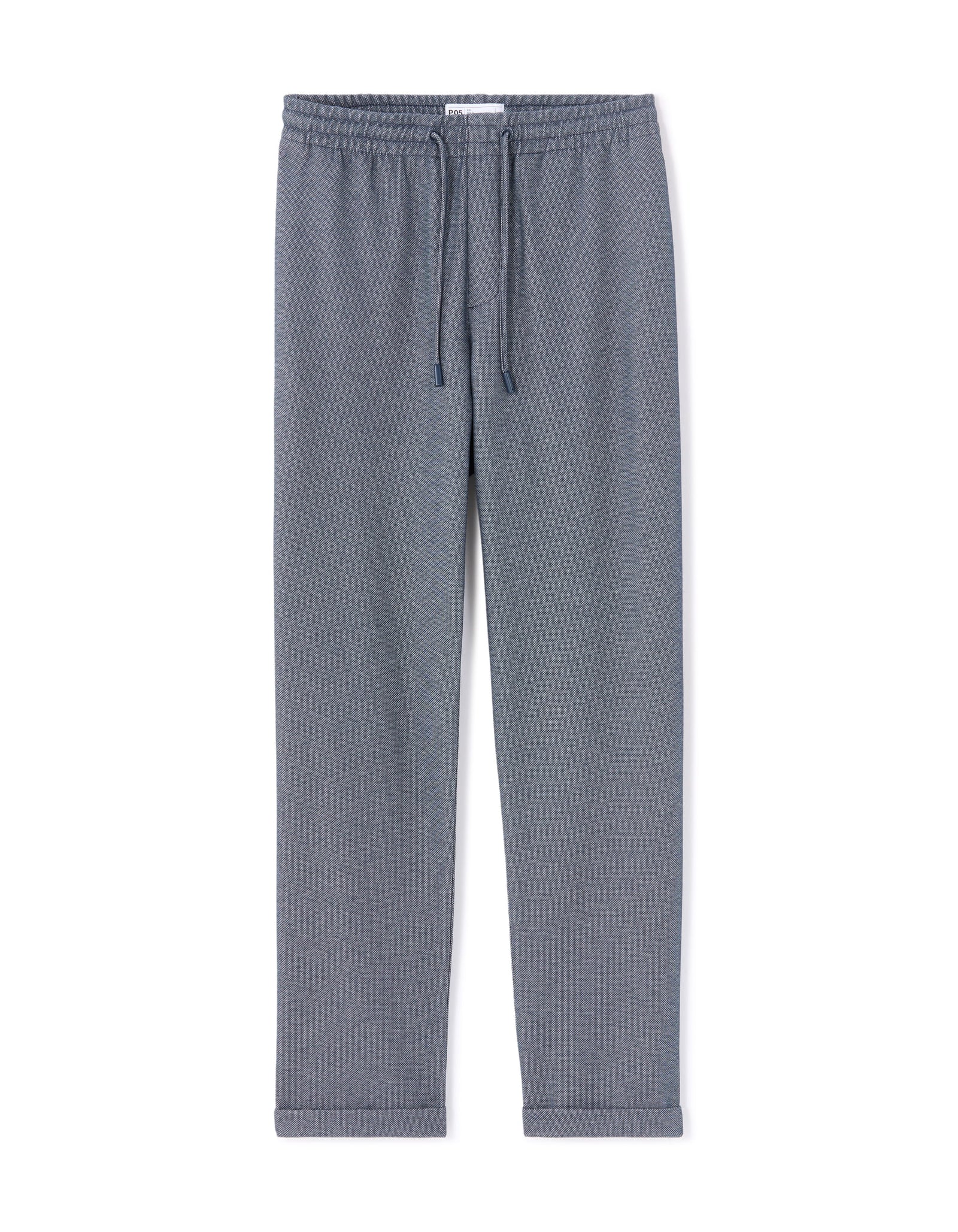 Slim Fit 100% Polyester Casual Trouser - Navy Blue
