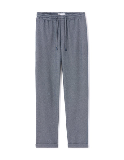 Slim Fit 100% Polyester Casual Trouser - Navy Blue